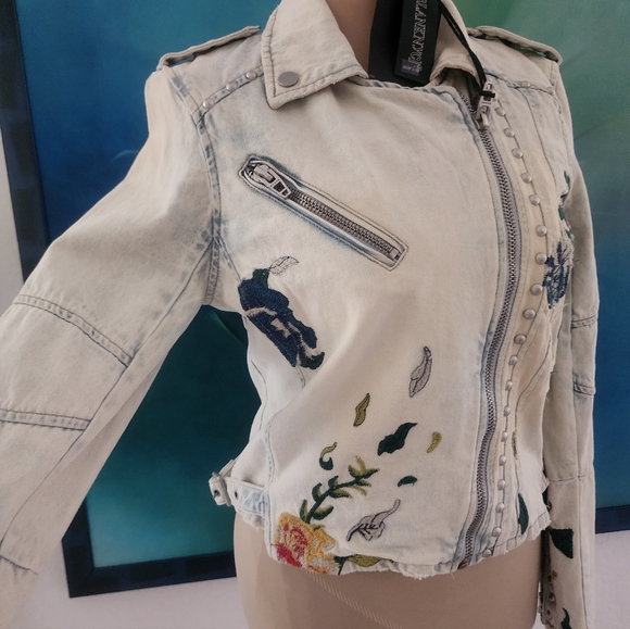 BLANK NYC | Foral Embroidered / Studded Women's Jacket - Picture 11 of 16